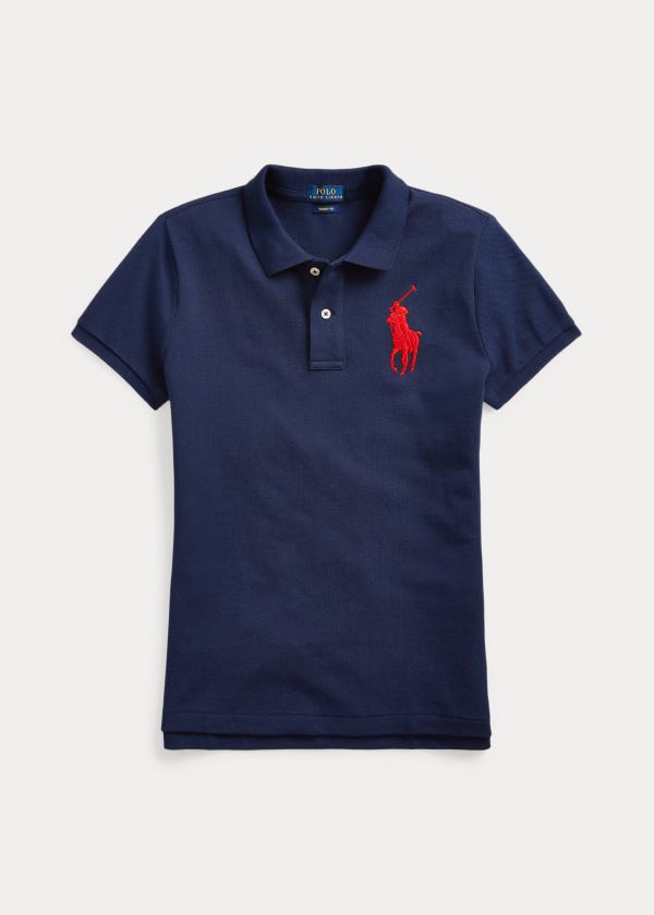 Camisa Polo Polo Ralph Lauren Skinny Fit Big Pony Mulher 49823-BTAR